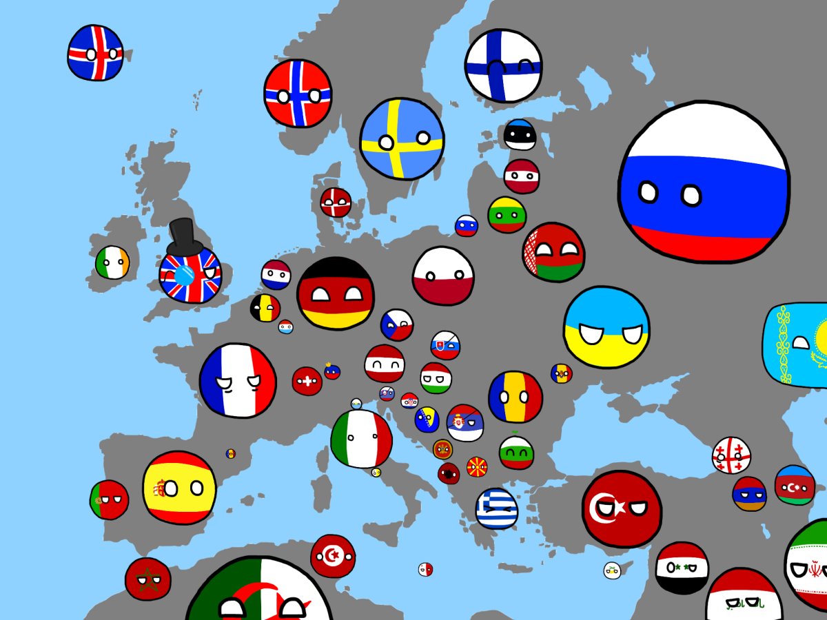 Страны в виде шариков