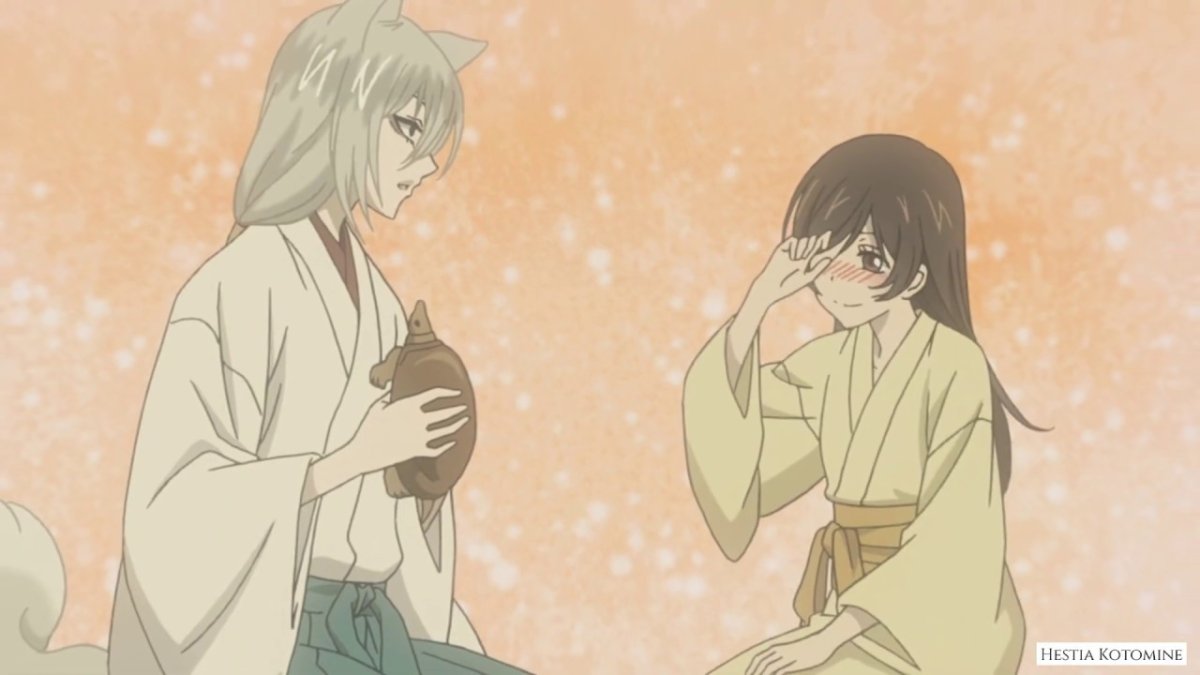 Аниме поцелуй Томоэ и Нанами