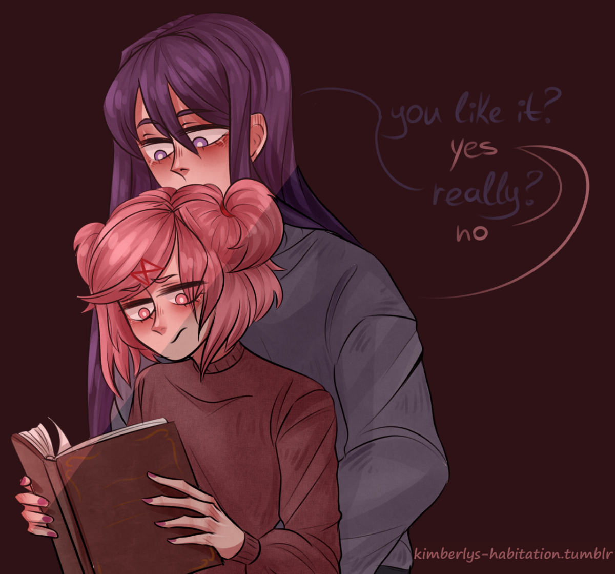 Доки доки Юри и Моника шип