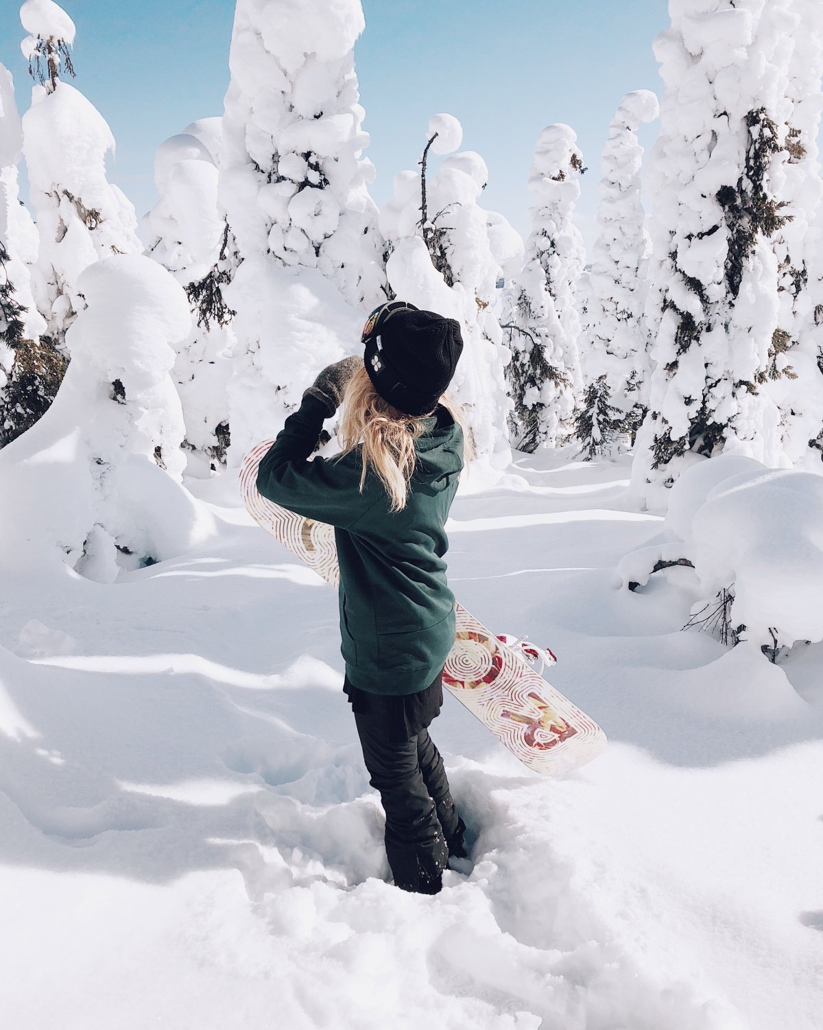 Блондинка зимой