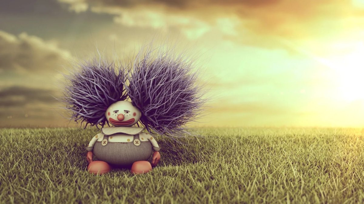 Девушка улыбается арт