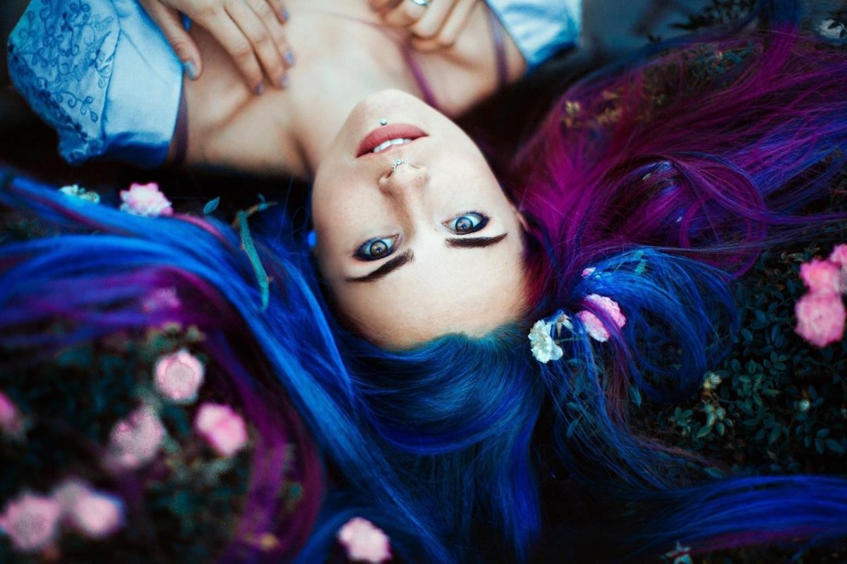 Фотосессия в синем цвете