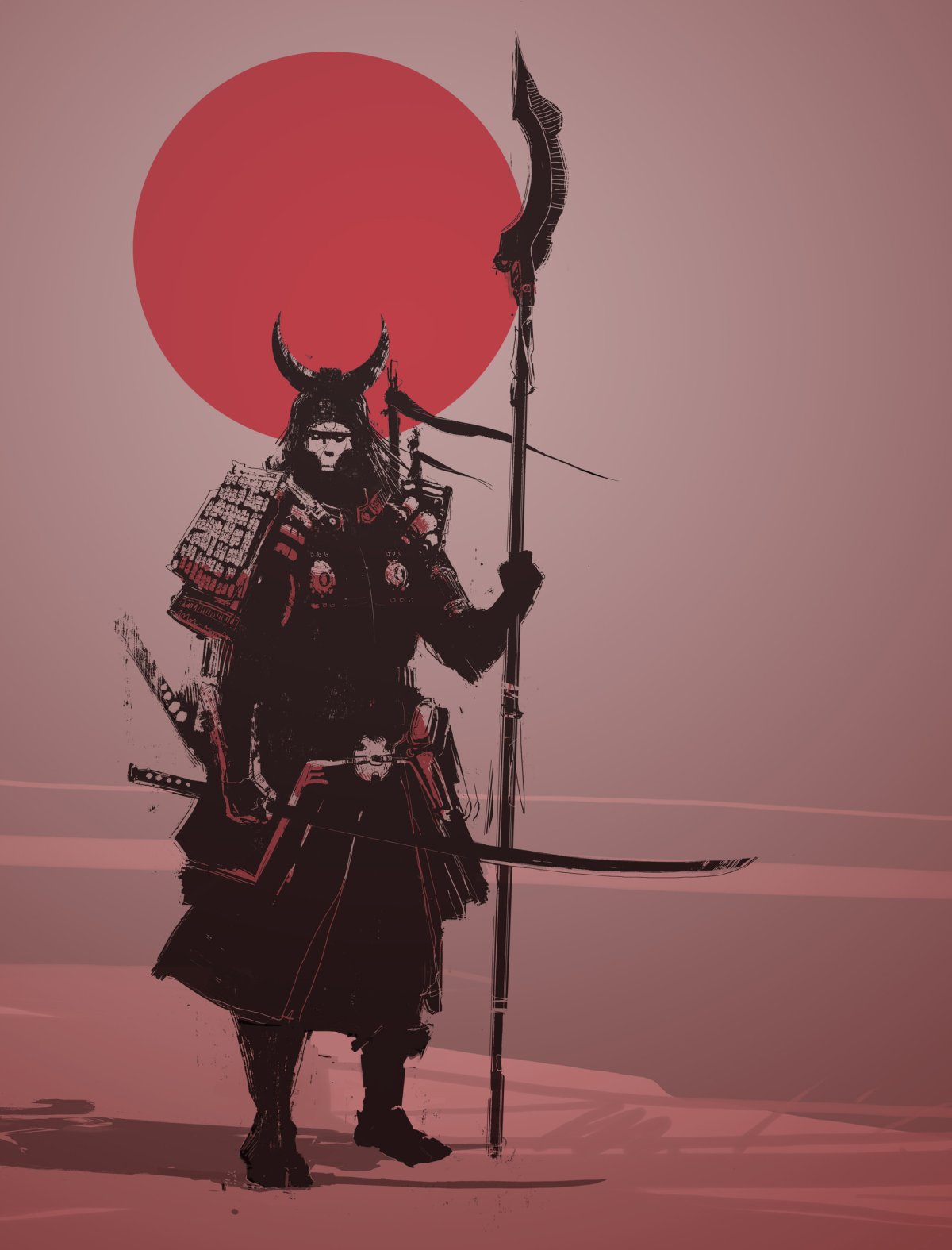 черно белый самурай для стима фото 104