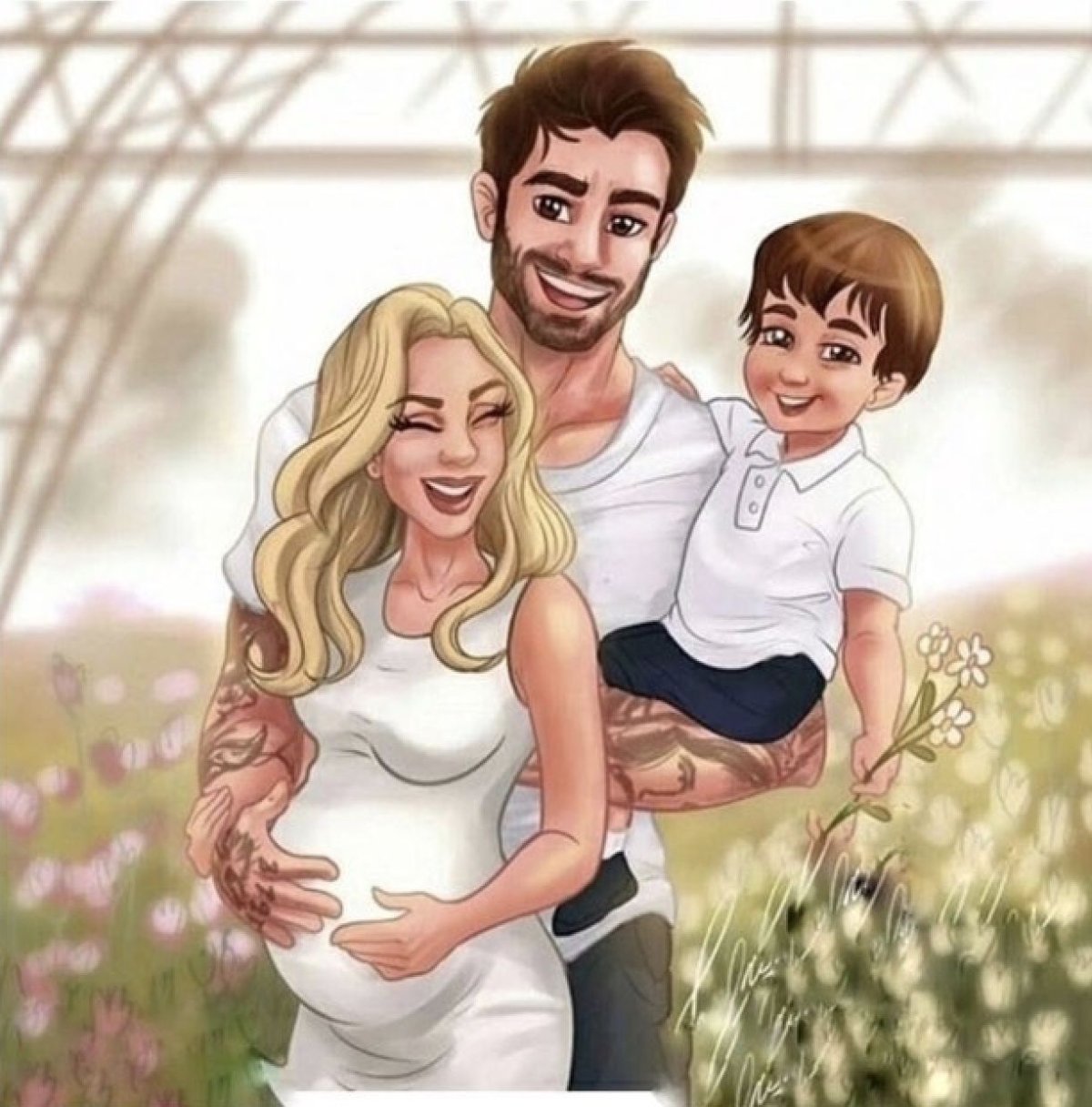 Мама с мальчиком и девочкой