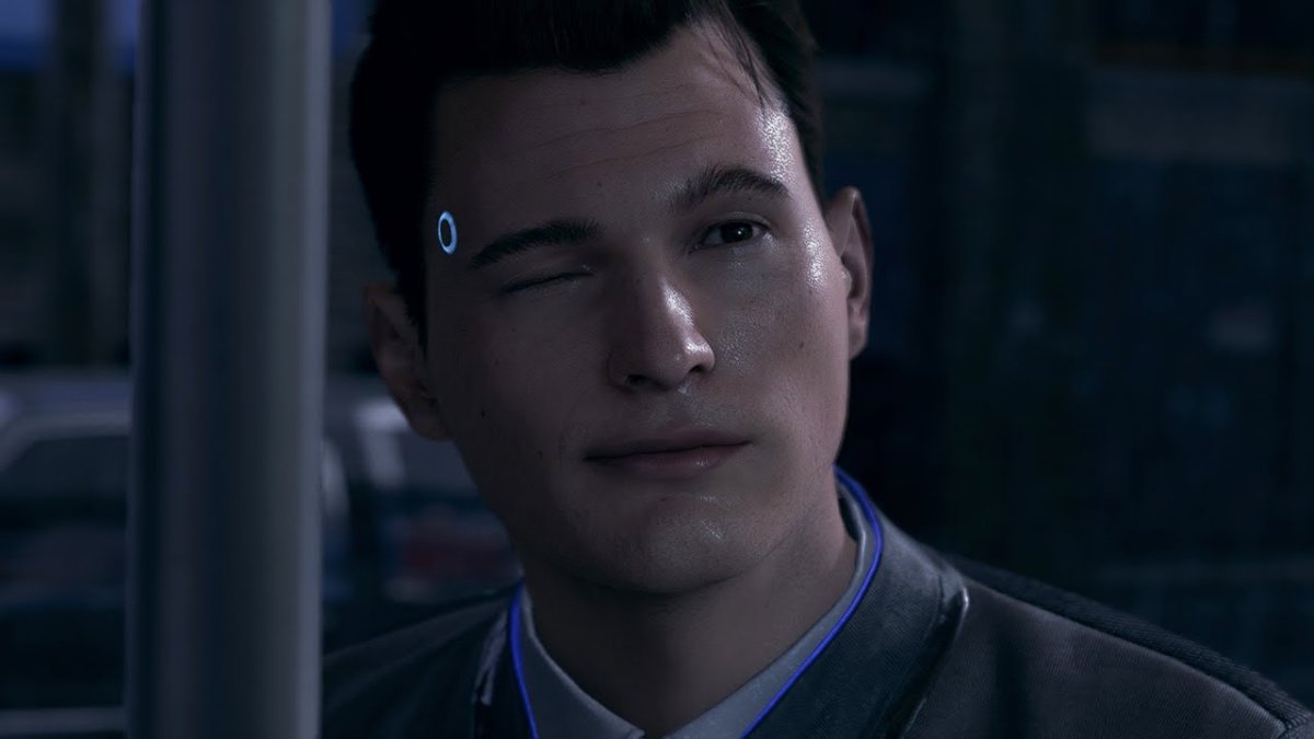 Rk800 Коннор подмигивает