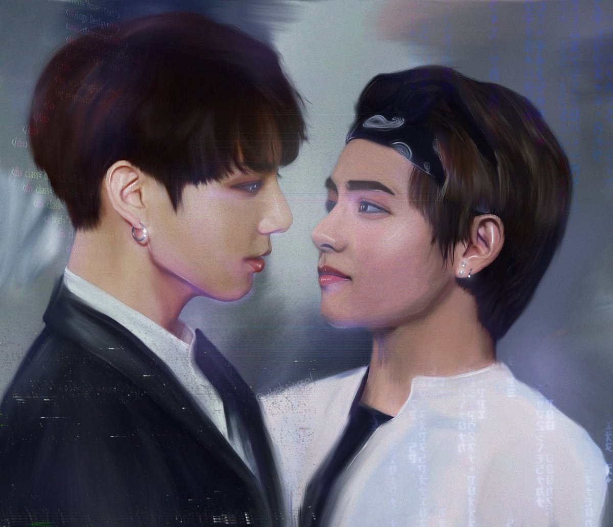 BTS арты Тэхен и Чонгук