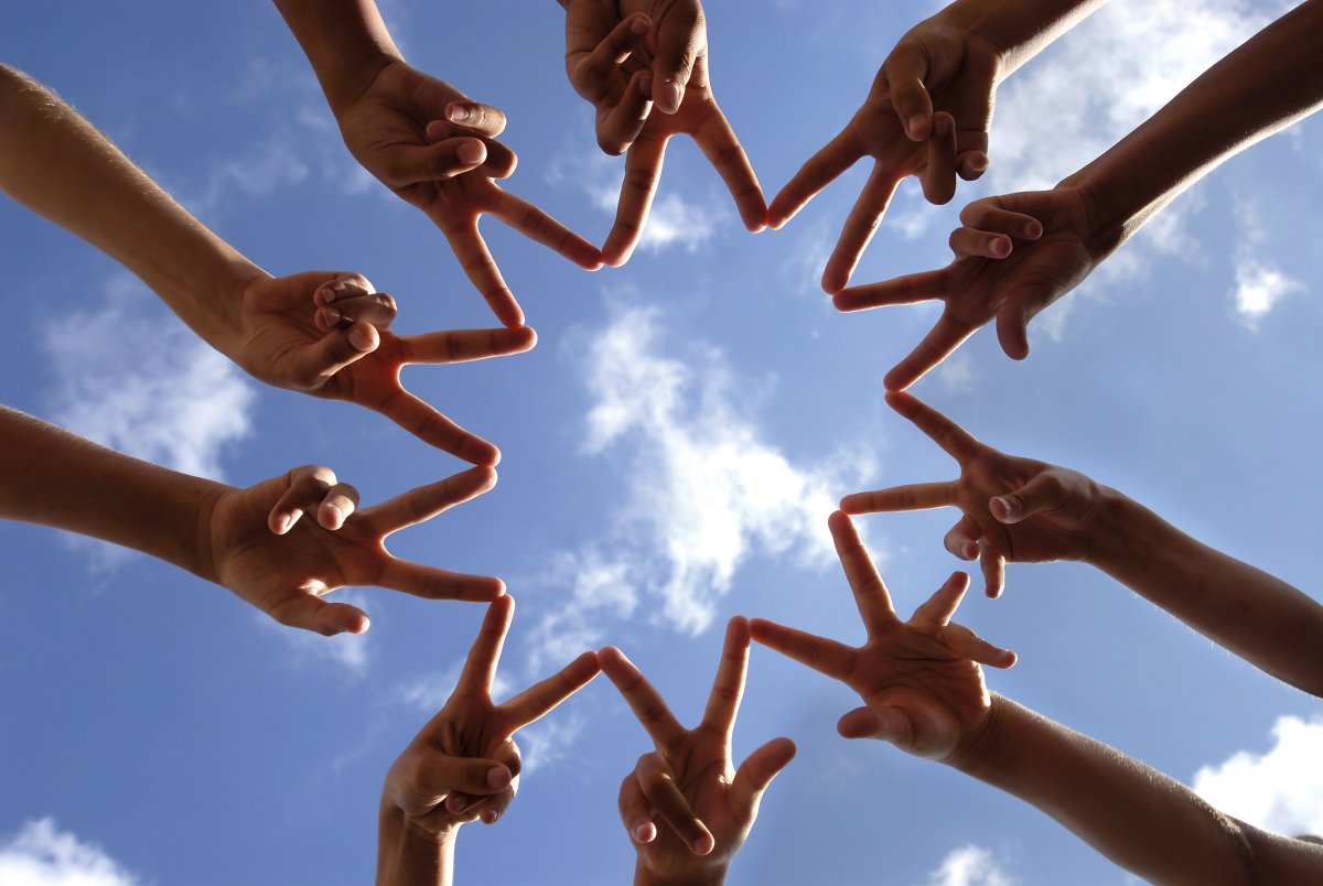 Мультяшная толпа людей